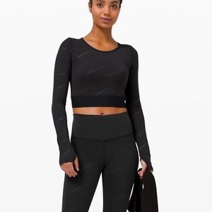 Lululemon special edition wunder train cropped long sleeve